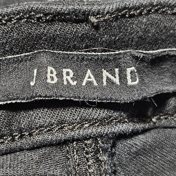J Brand Maria Jeans Womens Size 27 Skinny Mid Rise Seriously Black Denim Pants - Picture 4 of 7